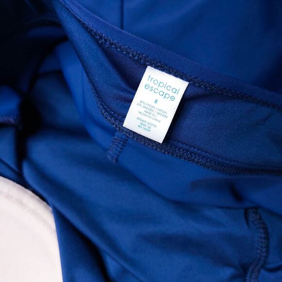 Tropical Escape Halter Tankini Top Retro Push Up Bra Polka Dot 8 - Picture 5 of 5